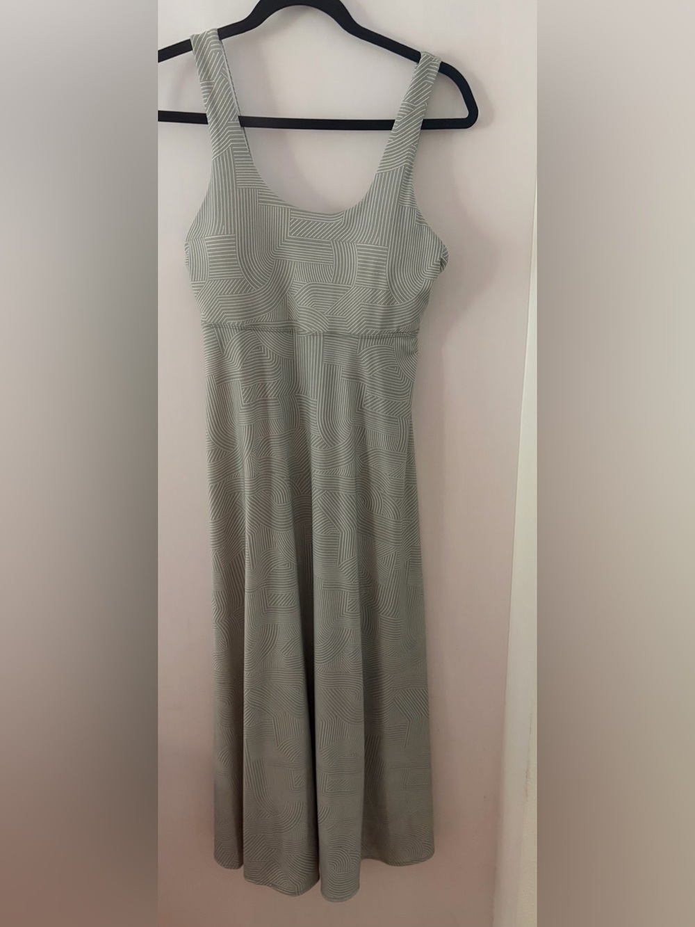 Prana Light Green Scoop-Neck Maxi Dress